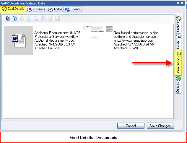 goal details documents
