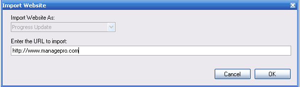 import web site