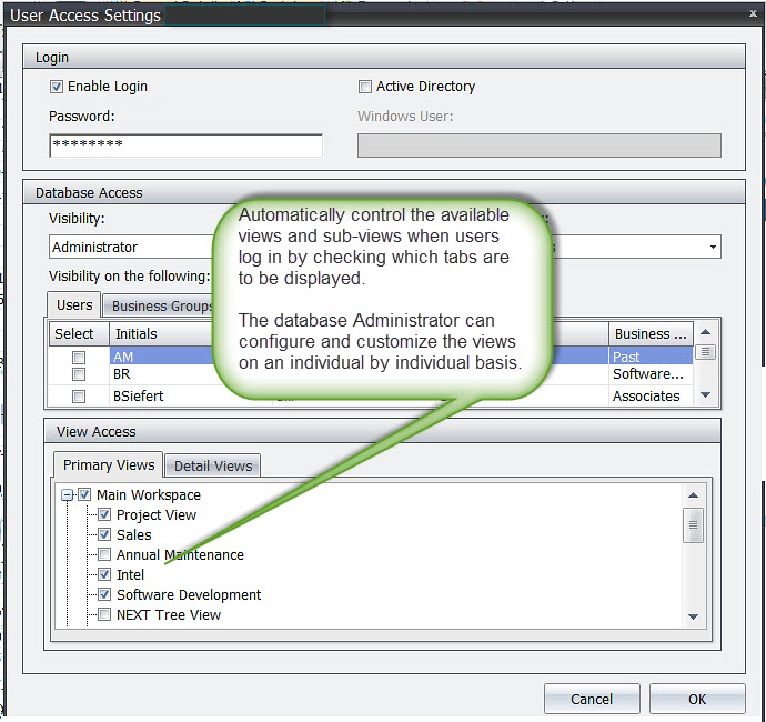 UserAccessViewSettings